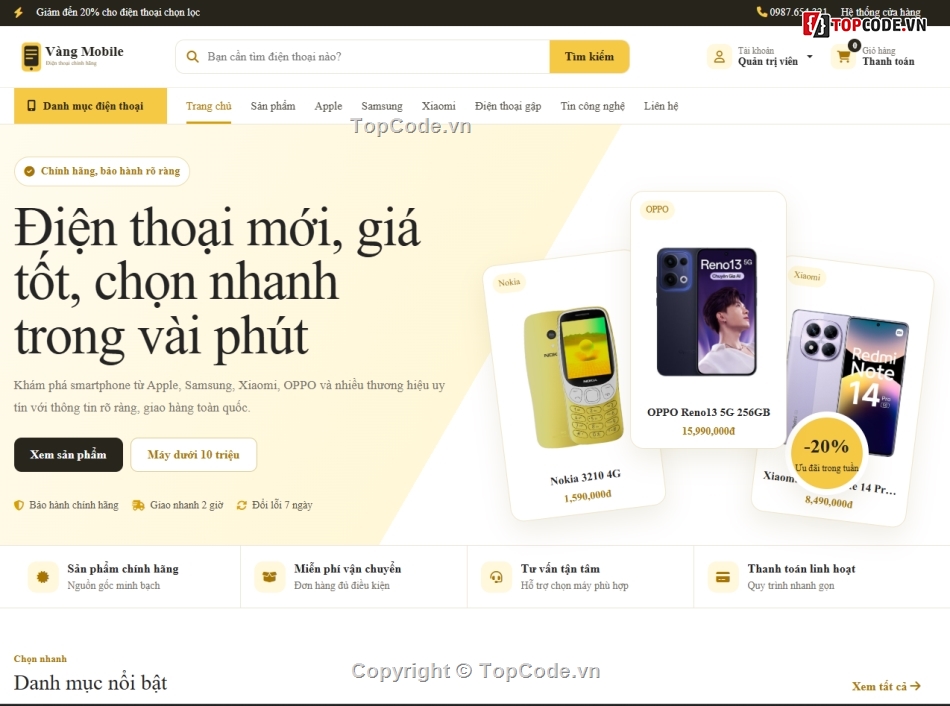 Web điện thoại,bán,điện